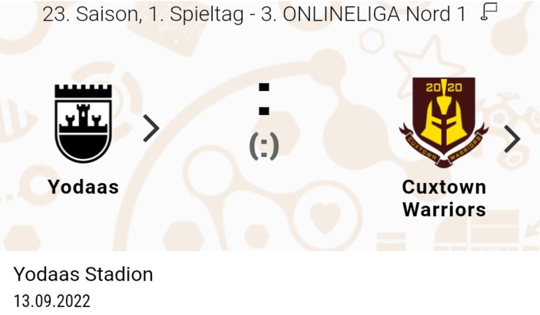cuxtown's tweet photo. Cuxtown NEWS 

Die WARRIORS gehen in ihre 2. DRITTLIGASAISON. Es wurden wieder mal keine Spieler vom TM verpflichtet. Dafür zwei 18 jährige AV/DM/OM Ergänzungsspieler aus dem NLZ übernommen. Und ein weiterer 21 jähriger Nachwuchsstürmer.
Das Minimalziel heißt KLASSENERHALT.
WbaB! https://t.co/EfDxdYlUDk