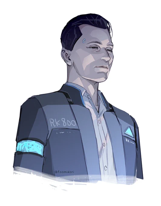4色面取り練習 DetroitBecomeHuman fanart 