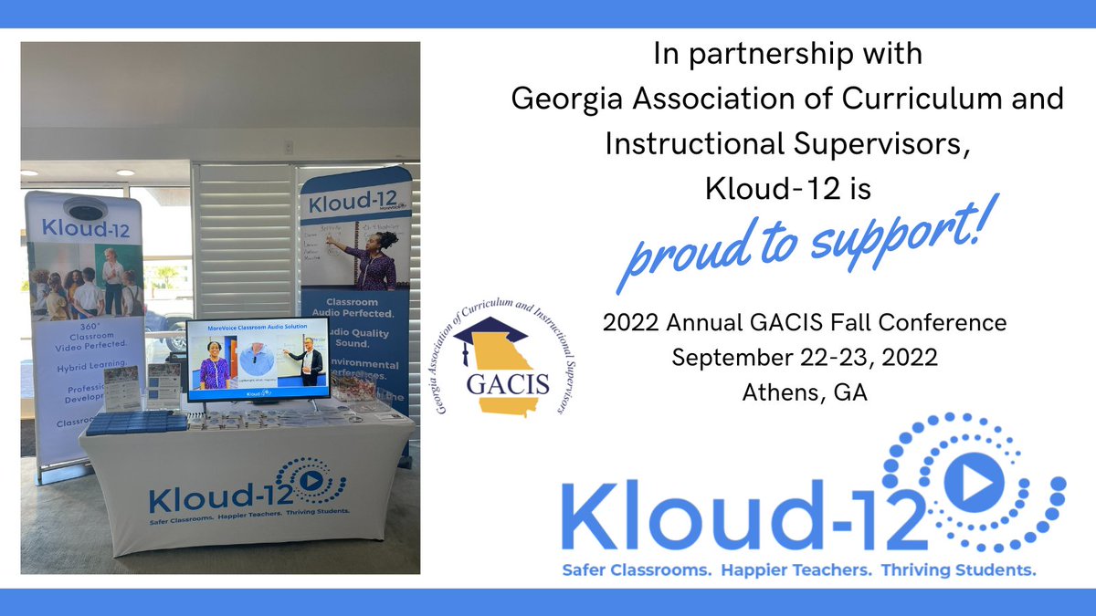 We look forward to seeing you this month in Athens, GA! #Kloud12atFallGACIS2022 #Kloud12 #Kloud12Inspired #NavigatingTomorrowTogether #GACIS #Athens