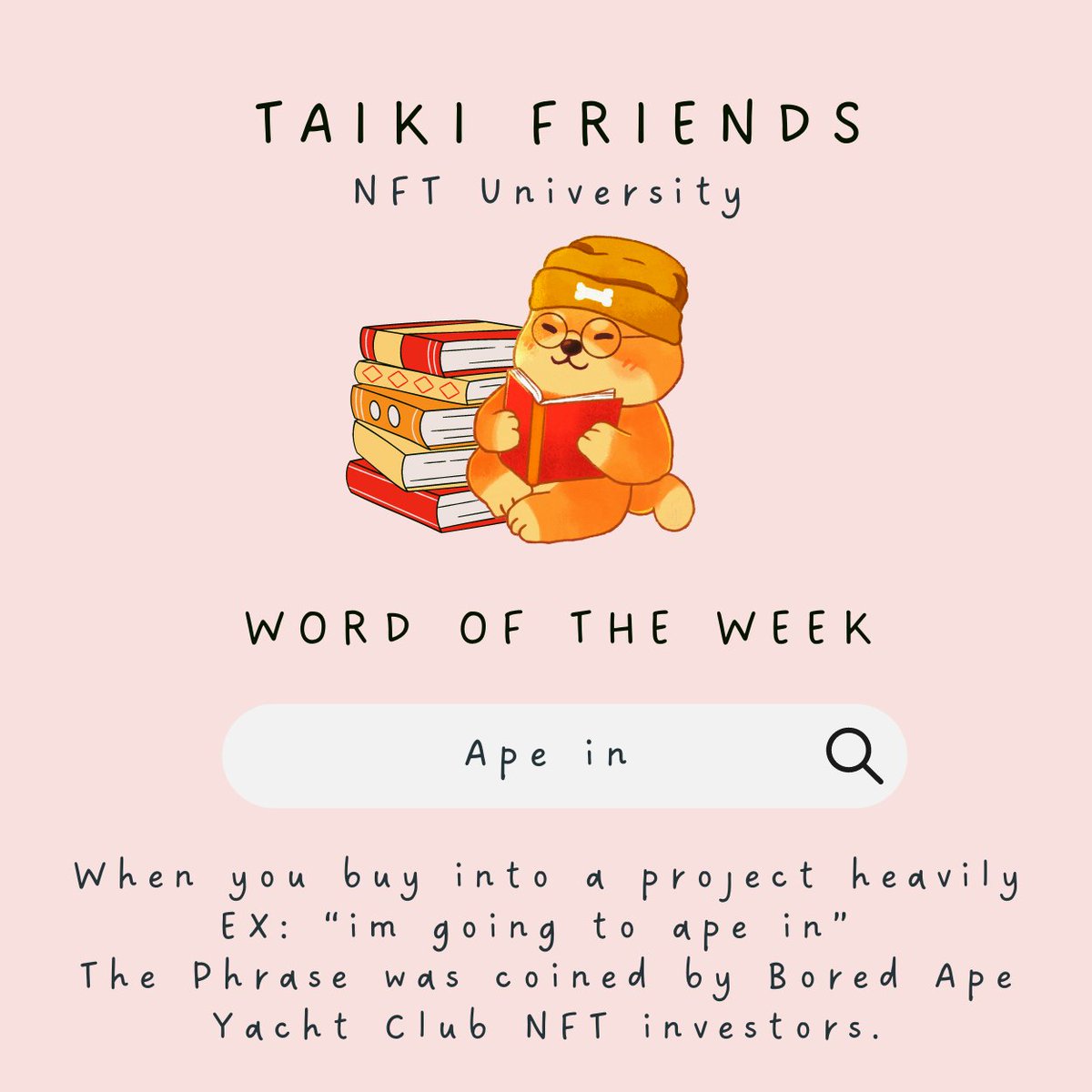 What project are you looking to #apein for?
#NFTeducation