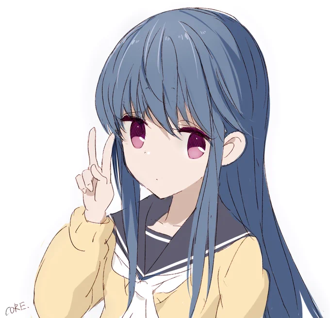 怠りなくピースをするリンちゃん 