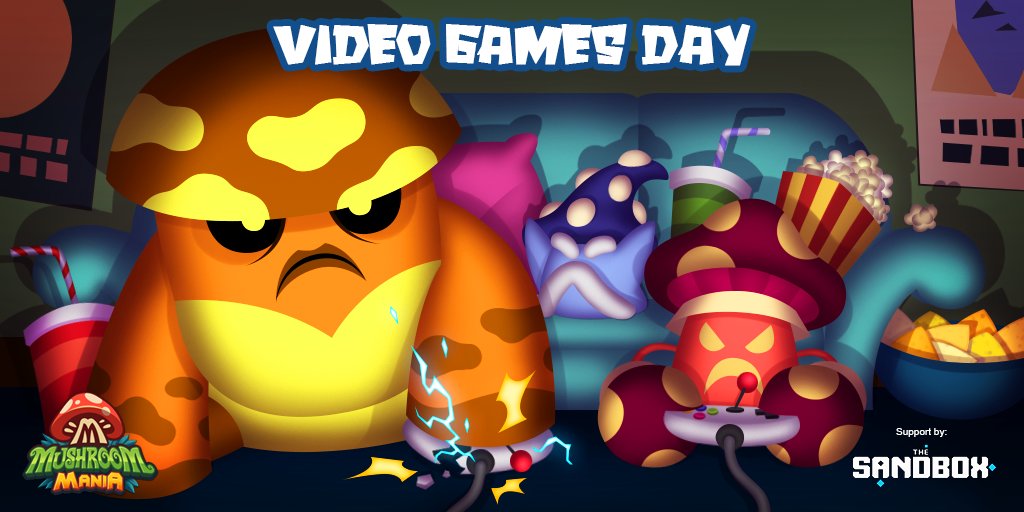 Happy #NationalVideoGamesDay! 🎮 What games are you playing today?

Mushroom Mania is our take on the classic platformer genre, and it will be sprouting soon in <a href="/TheSandboxGame/">The Sandbox</a>. 🍄

#MushroomManiaTSB #SandboxGame #TSB #GameMaker #NFT