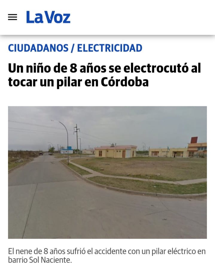 Otro episodio gravísimo con postes electricos en vía pública. Inadmisible q se repitan estos hechos.
Única respuesta oficial: tirarse la pelota entre Municipio y la Pcia. (EPEC). 
¿Q medidas se han tomado medidas para evitar estas tragedias? <a href="/MartinLlaryora/">Martín Llaryora</a> debería respondernos.