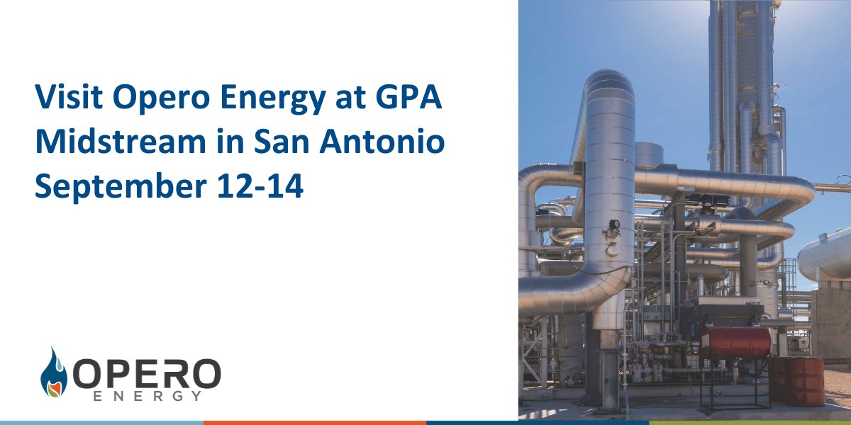 operoenergy's tweet image. Join #OperoEnergy at the GPA Midstream Convention in San Antonio today! Connect with one of our expert team members and let our proven technology-driven solutions maximize production and lower your operating costs.
#GPAMidstreamConvention #ProcessingTechnology #Fabrication