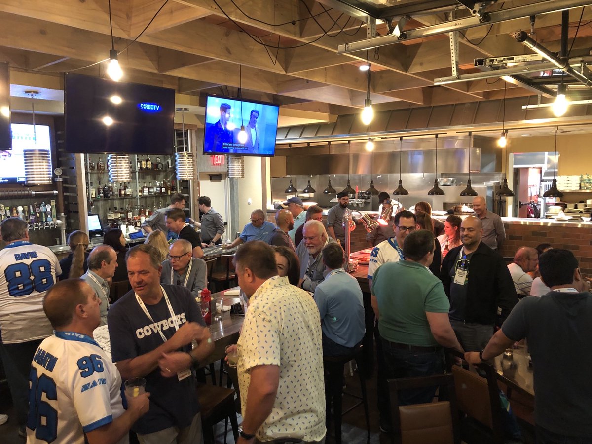 SATOamerica's tweet photo. SATO Kicked Off @Think_BlueStar #VARTECH2022 in style last night with #burgersandbrew for #sundaynightfootball. We enjoyed seeing old friends and meeting new members of #Vartech. Looking forward to seeing everyone at #codezone today! https://t.co/xpbCa6uoHY