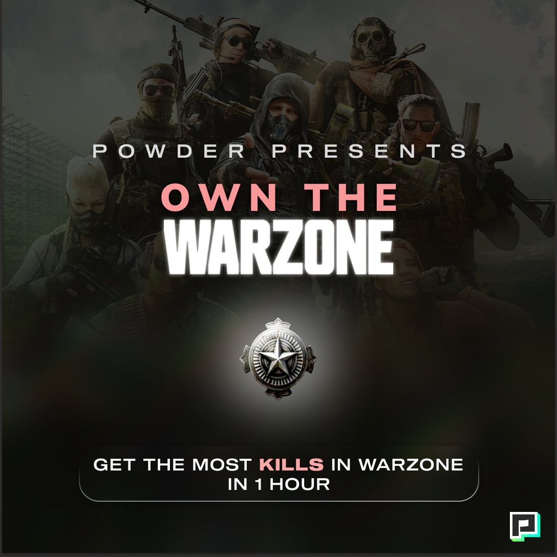 Powder_video's tweet photo. The countdown for the first Warzone challenge is live in #PowderPc π₯
Own The Warzone βοΈ
π’ Starts: 13 Sept 1:30pm GMT
π΄ Ends: 13 Sept 2:30pm GMT https://t.co/xRytFRikA5