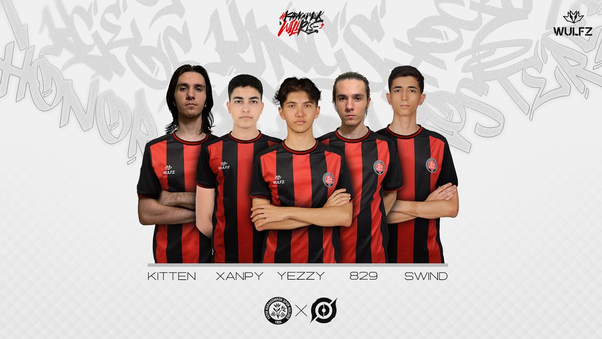 karagumrukespor's tweet photo. Şampiyon belli, ikinci kim? 🏆

Karşınızda bizleri Honor of Kings arenasında temsil edecek kadromuz!

⚫ Semih "Kitten" Koyunçal
🔴 Ali Baran "Xanpy" Gün
⚫ Fatih Taha "Yezzy" Polat
🔴 Melih"829" Koyunçal
⚫ Abdullah "Swind" Doğan

#KaragümrükGeldi⚫🔴 https://t.co/fntami7fC0