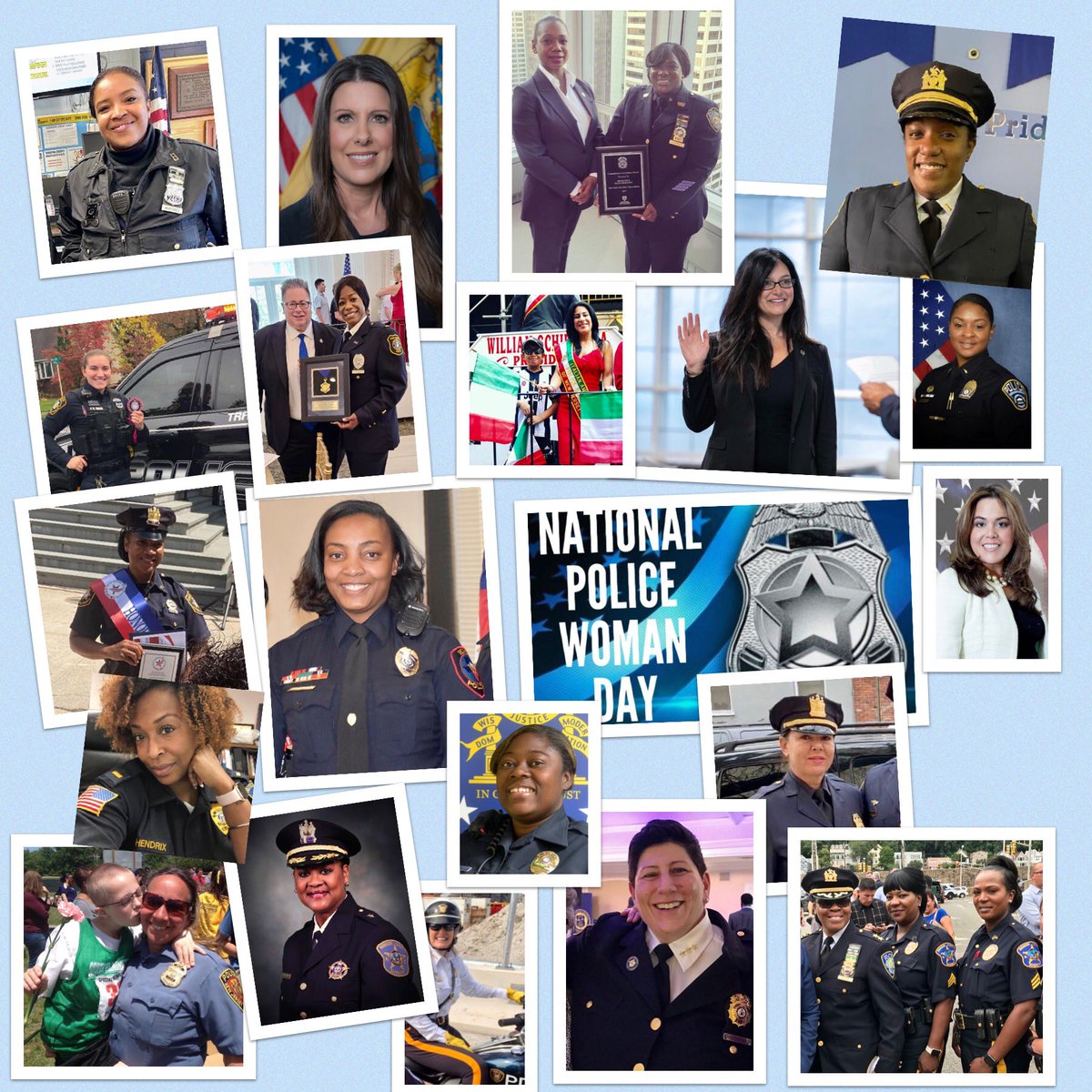 BillSchievella's tweet photo. As we celebrate National Police Woman’s Day, I wanted to take a moment to acknowledge a collage of photos of some amazing women law enforcement leaders I have the privilege of calling friends and colleagues. Congratulations! https://t.co/yLEJLl0i4K
