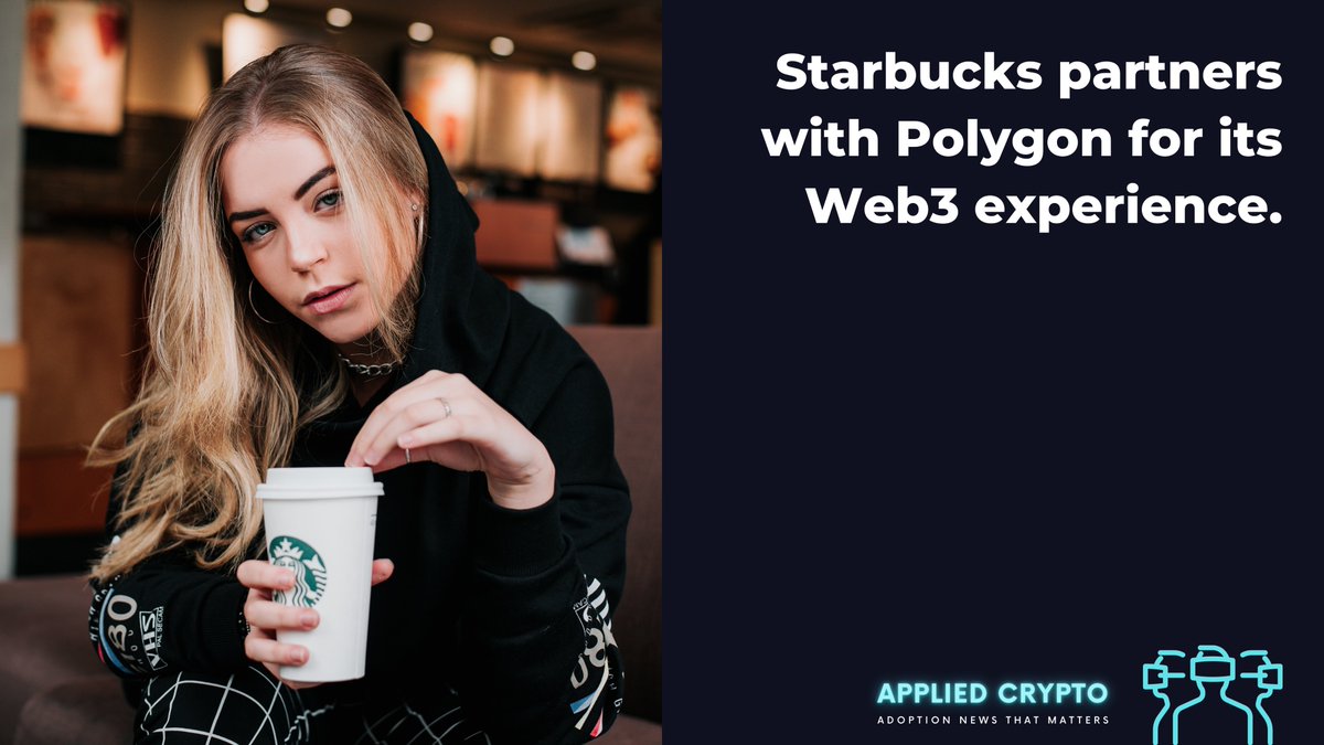crypto_applied's tweet photo. #Starbucks is set to begin a #NFT-based #loyalty program with the #blockchain technology provided by #Polygon. The company's Starbucks #Odyssey will allow customers to purchase #NFTs that offer benefits and immersive experiences. #Web3 $MATIC https://t.co/0WXmTkg0oM