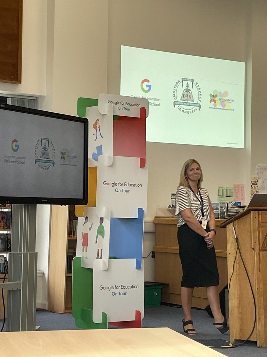 JenWilliams28's tweet photo. Thoroughly enjoyed hearing from @kmac_scot and Google trainers on the @EducationSLC Google Journey! Also from @DuncanrigScndry on their Google Reference School status! @les10ey @MrVosser https://t.co/OYkxSMTY2E