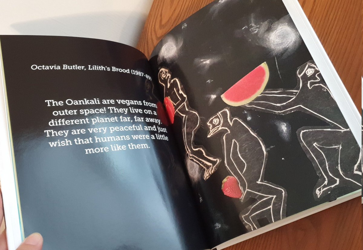 While I am definitely *not* the most talented artist, I am extremely pleased with my attempt to create a version of my monograph accessible to my 2-year old nephew #veganmonsters #veganliterature