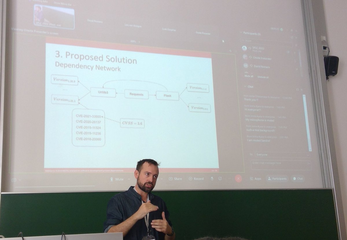 Second talk of our lab <a href="/splcconf/">SPLC 2025</a>, now talking about variabilty analysis in cybersecurity context #splc2022