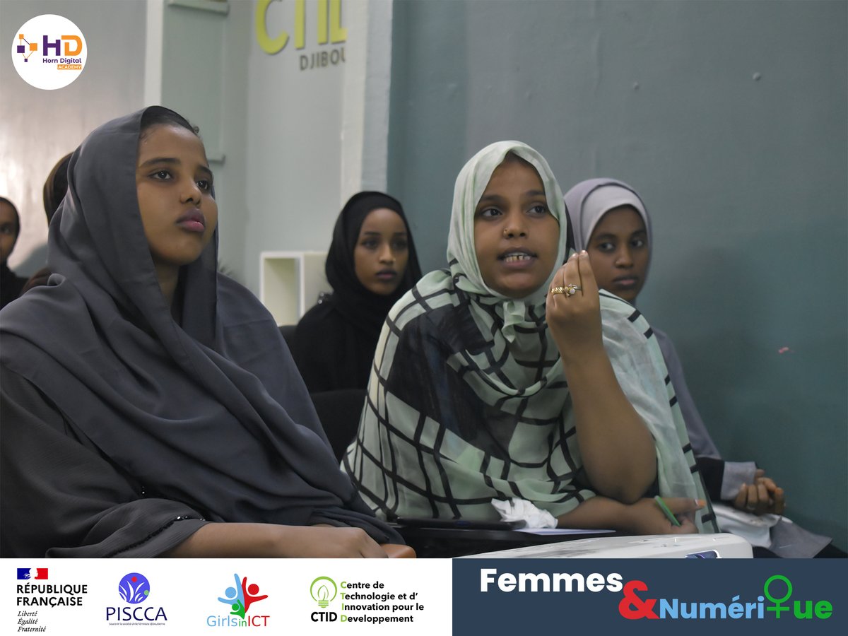 DjiboutiTechHub's tweet photo. Retour en📸de notre journée Portes ouvertes FEMMES&amp;NUMERIQUE🇩🇯 

Merci à toutes d'être venues🙏🏿 
Nous espérons vous revoir très vite pour la prochaine session de notre seconde cohorte💯% dédiée aux femmes👩🏿‍💻💫

#Djibouti #HDA2 #GirlinICT #numerique #Inclusion #LaFabriquedeTalents https://t.co/lLrH02w5oZ