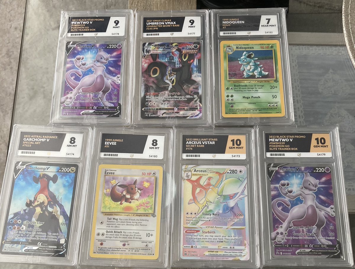 Pokebrad7's tweet photo. Got some slabs for sale 🙏🔥 #acegrading #pokemon https://t.co/Bc5i4NZ4o3