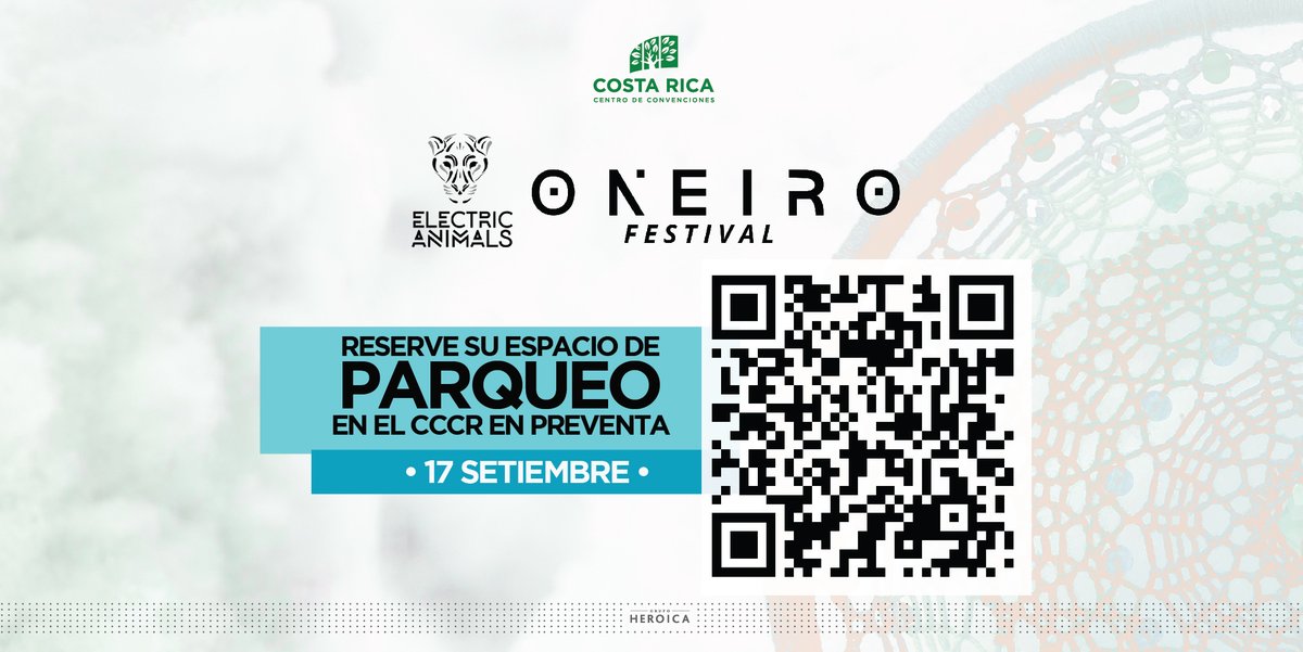 ¡El Oneiro Festival traé consigo un viaje multisensorial que está por acaparar nuestro recinto! 🐆⚡️Aprovechá  para reservar tu espacio en el  parqueo previo a tu visita al concierto 👉 bit.ly/3L05xmb
¡Comprá tus entradas aquí  ➡️ bit.ly/3cYg5G5 🎟 !