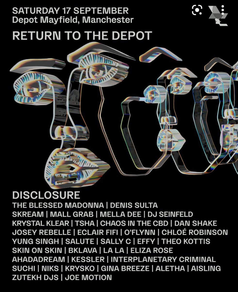 Morganloisbrown's tweet photo. Selling a ticket for @disclosure at @WHP_Mcr for the 17th September. Message me as I don’t use this. Digital ticket x https://t.co/tTWyY3H5Ei