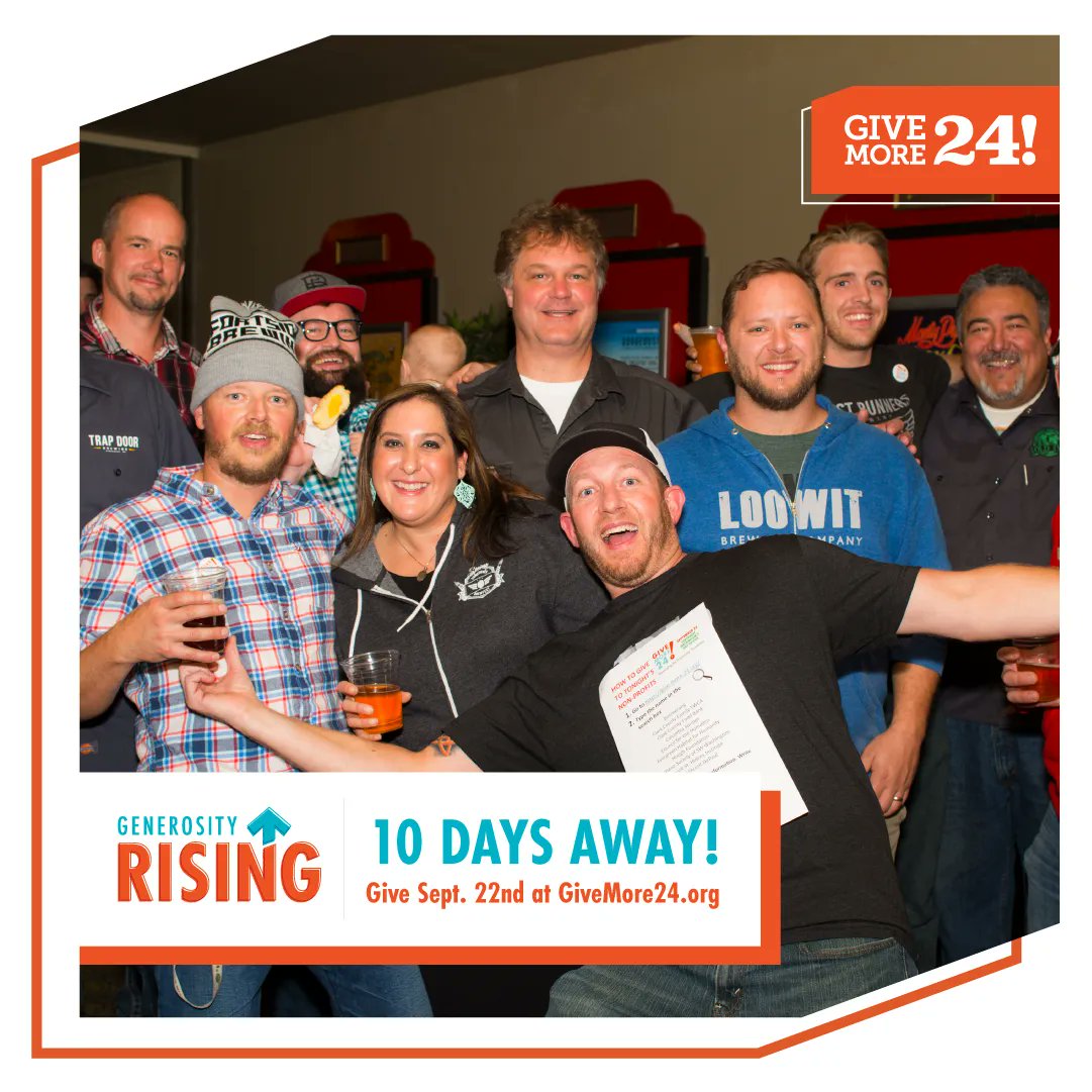GiveMore24's tweet photo. 10! You can count the # of days til Give More 24! on two hands now. We are that close to supporting and celebrating more than 200 local causes, and Early Giving starts TODAY for those who can't give next week. #GiveMore24 #CFSWW #Washington #donate #nonprofits https://t.co/gBsEDVyj0z