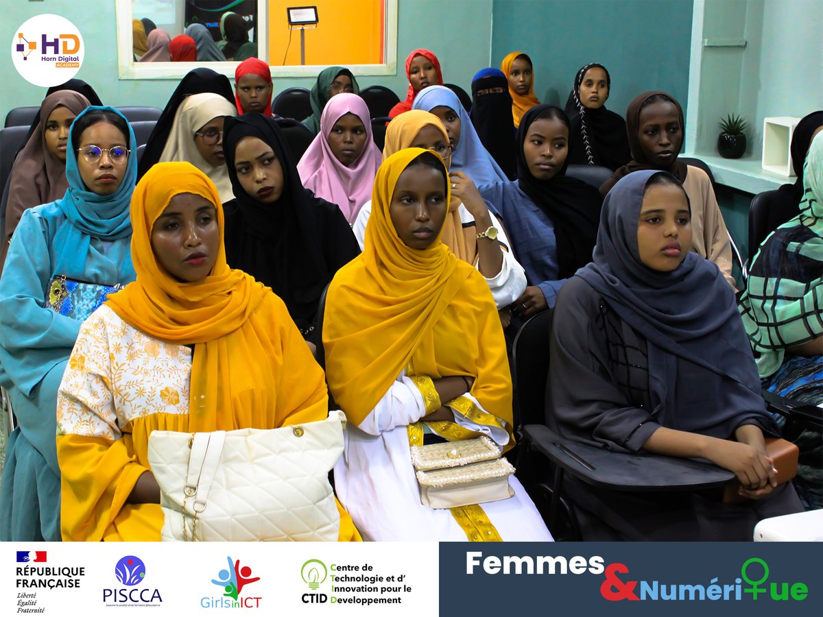 DjiboutiTechHub's tweet photo. Retour en📸de notre journée Portes ouvertes FEMMES&amp;NUMERIQUE🇩🇯 

Merci à toutes d'être venues🙏🏿 
Nous espérons vous revoir très vite pour la prochaine session de notre seconde cohorte💯% dédiée aux femmes👩🏿‍💻💫

#Djibouti #HDA2 #GirlinICT #numerique #Inclusion #LaFabriquedeTalents https://t.co/lLrH02w5oZ