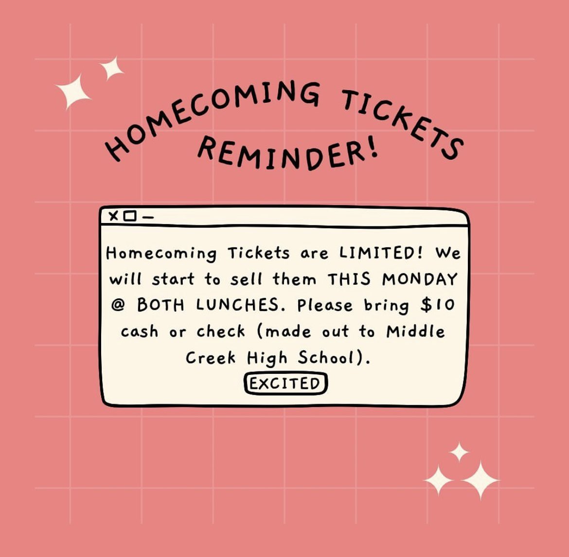 mchsmustangs's tweet image. Next week, September 19-23, is Homecoming Week @ The Creek! Check out the Mustang Spirit Days and get your Homecoming Dance tickets today at both lunches!
