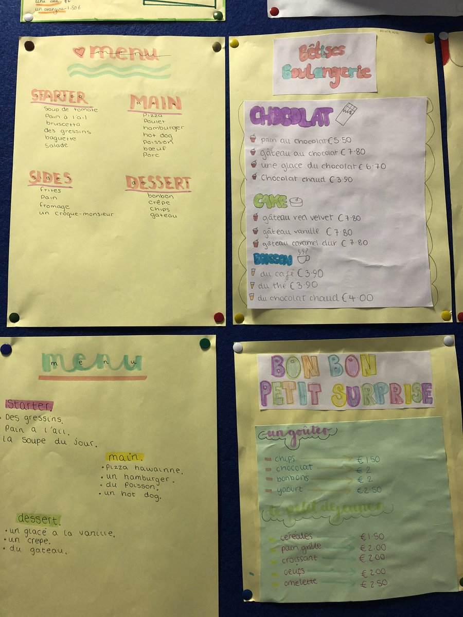 DouglasModern's tweet photo. S3s strike again with some incredible menus! Ça donne faim😋🍔🍟🍕🌮🌭☕️🧋🥤 https://t.co/kpSqV7MTiS