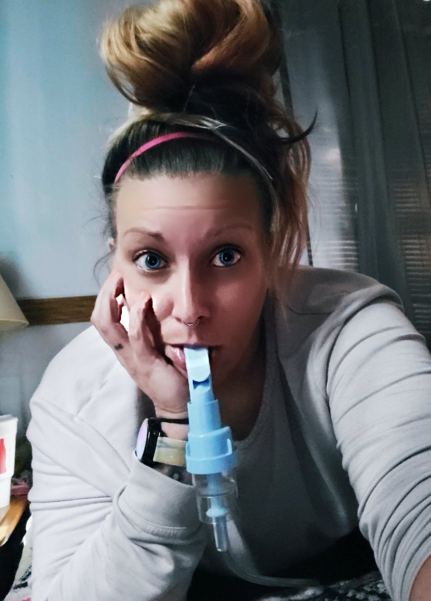 TBagOhYeah's tweet photo. Monday morning vibes. Ugh. Loving the unusually chilly air this morning. Intended on sipping my coffee on the front porch while catching up on here but my body had other plans. 😑😵💫🙄 #asthmatic #lungcollapse #breathe #hotmessexpress #Mondayvibes #StayPositive https://t.co/ENHxMKjuH1