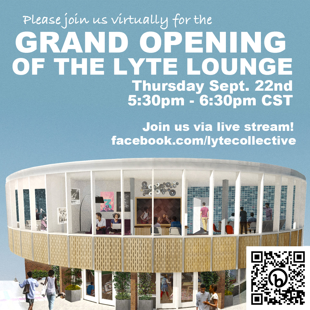 LYTECollective's tweet photo. THE TIME HAS FINALLY COME! You are invited to join us as we celebrate the opening of our new #youth community center, the #LYTELounge!

We'll go room by room through the new space as well as feature special guests and live music!  

Live stream info here - https://t.co/NsF2cTRN4u https://t.co/mlHLg2FuaC