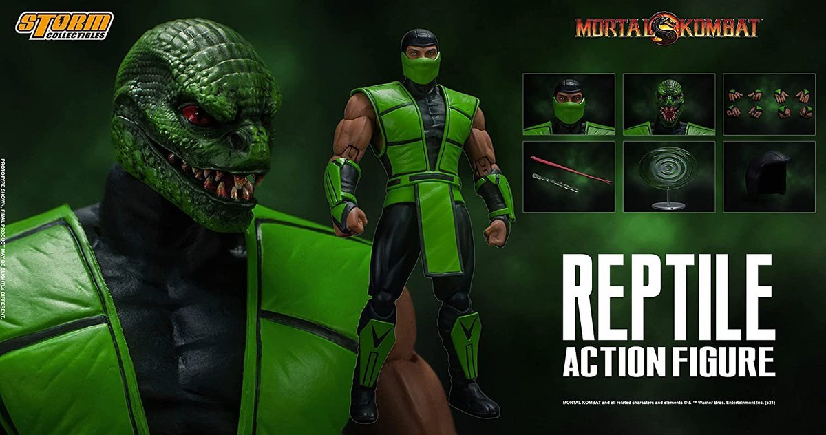 Wario64's tweet photo. Mortal Kombat - Reptile, Storm Collectibles 1/12 Action Figure is $61 on Amazon https://t.co/IrnWAx8TPS #ad https://t.co/WNFlukbffQ
