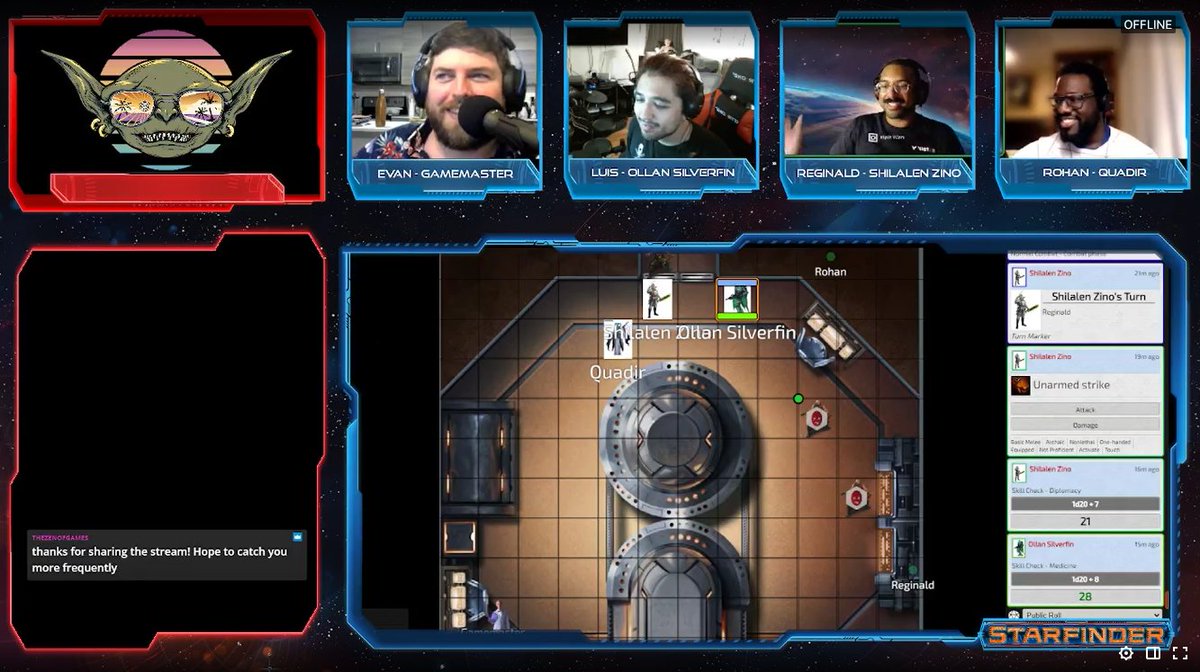 miamidicepod's tweet photo. 20xx: A Drift Odyssey is coming to you live tonight with our second episode! Make sure to tune in on Twitch at 7pm EDT to catch our sci-fi shenanigans!

#starfinder #ttrpg #gaming #scifi #streaming #live #twitch #space #drift #driftcrisis #actualplay https://t.co/KSr0RsIJ26