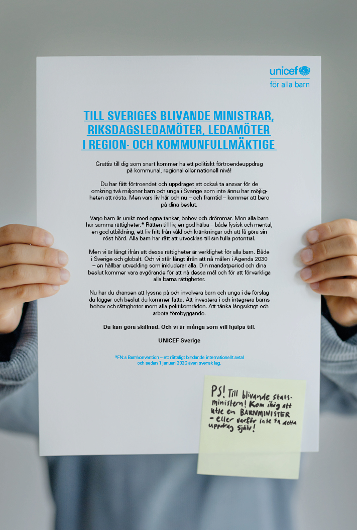 Mycket är osäkert men detta vet vi redan; barns rättigheter gäller alla barn och vi vuxna, särskilt politiker, har ansvaret att förverkliga dem.