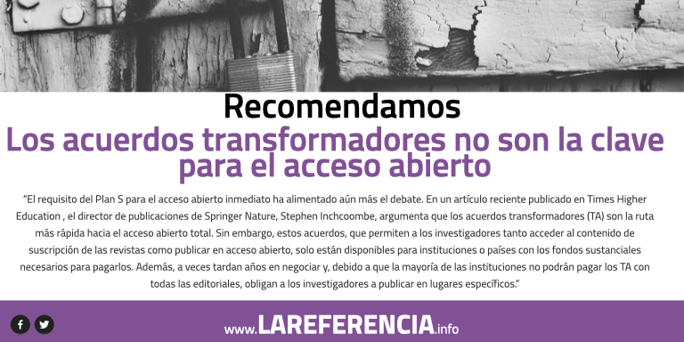 Kathleen Shearer, directora ejecutiva de @COAR_eV responde a un artículo de opinión de Stephen Inchcoombe, director de publicaciones de Springer Nature, publicado en Times Higher Education: coar-repositories.org/news-updates/t…