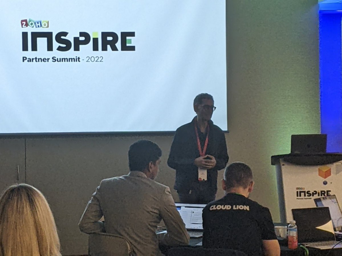 CloudLion_Inc's tweet photo. Feeling "Zinspired" @ Zoho Inspire:
special event for Partners where we get the inside scoop - straight from Vijay Sundaram, Raju Vegesna and other Zohomies.
#zoholics #gozoho #cloudlion https://t.co/FeDwCz7r9q