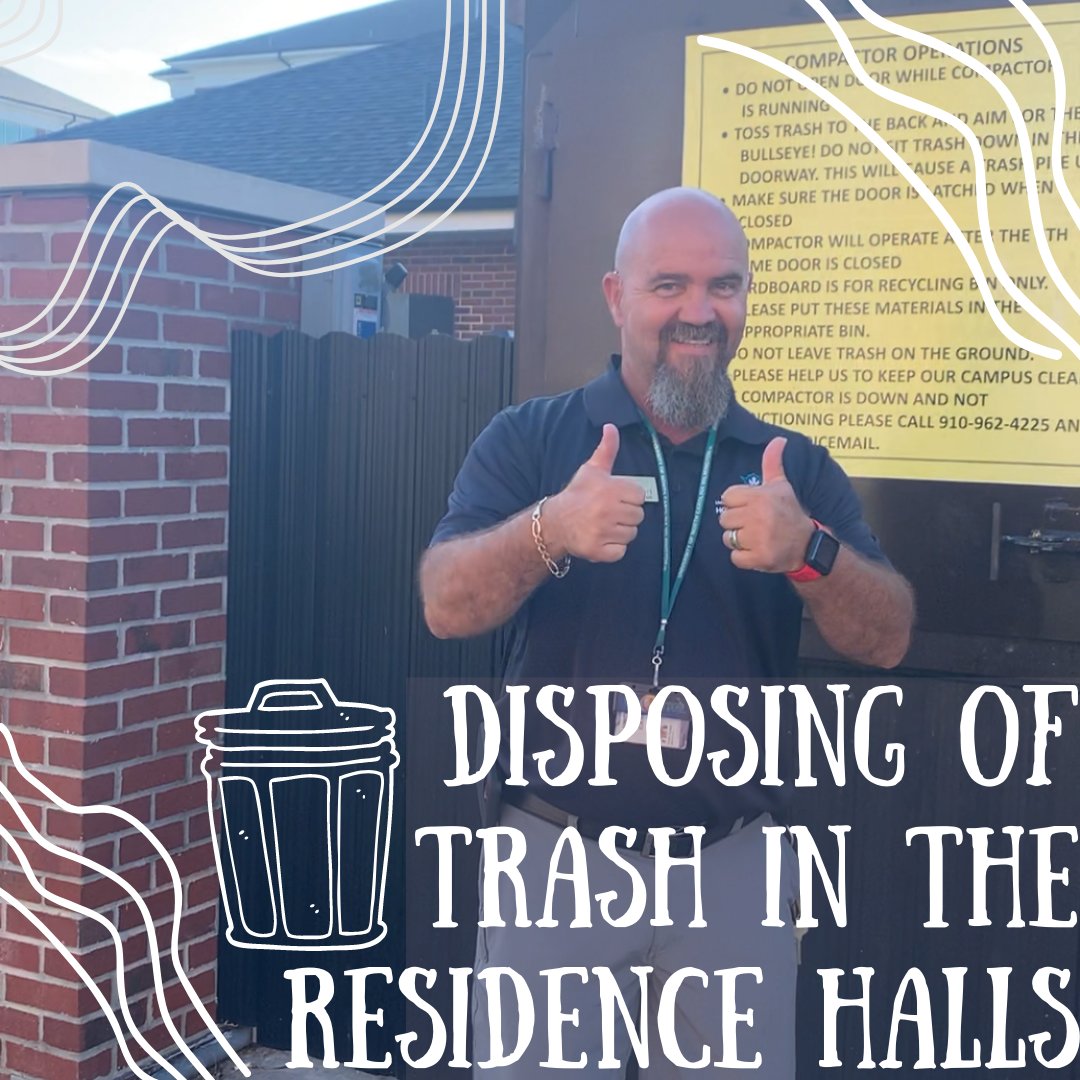 UNCWHRL's tweet photo. Hey Seahawks! This week we're discussing how to dispose of trash in the residence halls. Swipe to learn some helpful tips on how to operate the trash compactor.
#uncw #uncwhrl #lovewhereyoulive https://t.co/DyPVBUPRiQ