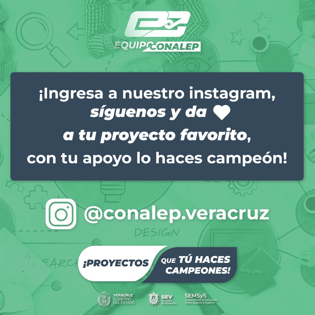 ConalepVeracruz's tweet photo. ¡Es hoy, es hoy!

Ingresa a nuestro Instagram para que conozcas a los proyectos emprendedores que Conalep Veracruz trae para ti, recuerda que del 12 al 16 podrás elegir a tu favorito con tus ♥️ y comentarios.

¡Vota, por que sólo tú los harás campeones!
👇
https://t.co/9sj1o6DdgE https://t.co/gTB1W5Ed3v