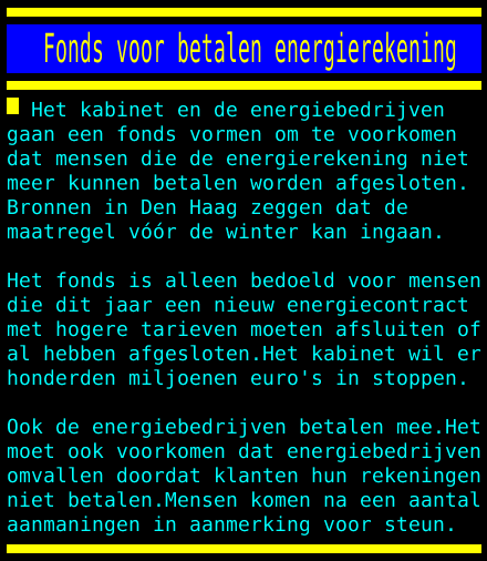 Fonds energierekening