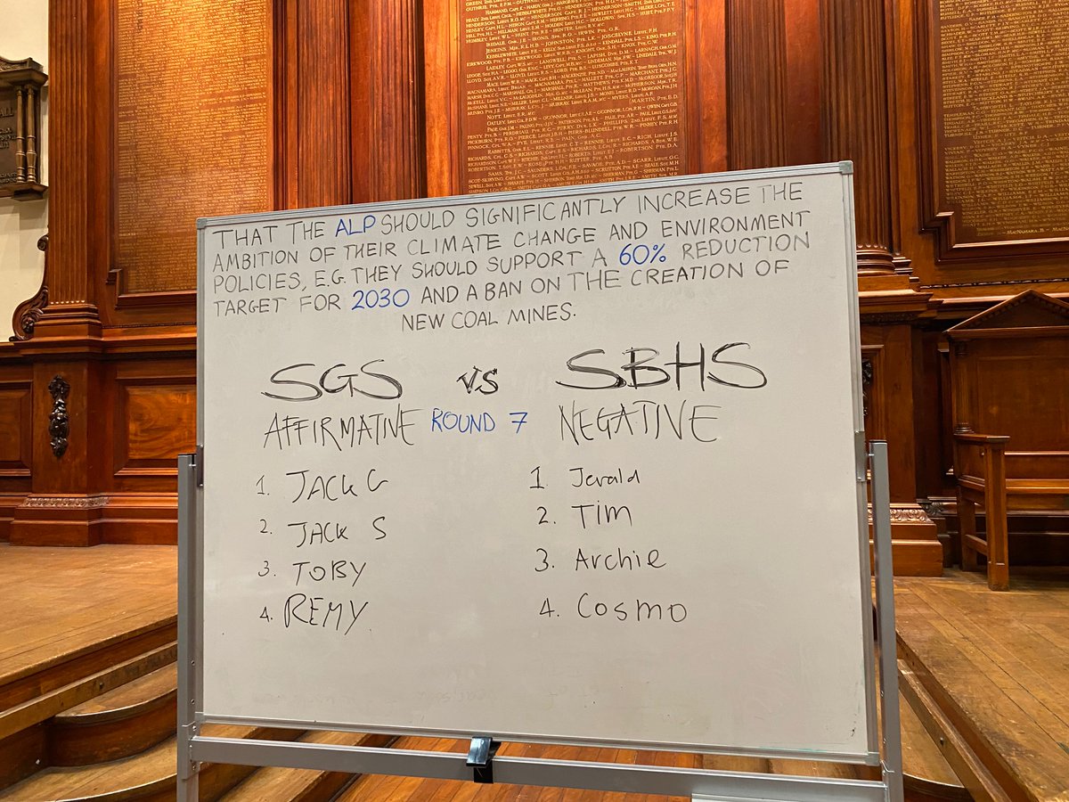 annksloan's tweet photo. How about it @AlboMP? Very pleased to report that team Affirmative won convincingly and a strong crossbench and Independents were referenced throughout this high school debate last Friday. This is what the next gen want and need #auspol #ClimateActionNow https://t.co/t3yEwPQFrf