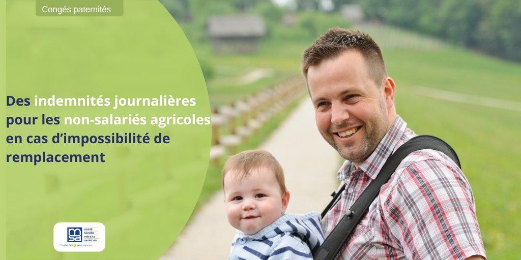 📢[#CongéPaternité] 
Les chefs d’exploitation ou d’entreprise agricole attendant un enfant, peuvent bénéficier d’#IndemnitésJournalières, sous conditions, pendant la durée de leur congé paternité. 
Plus d'info➡️ msa.fr/lfp/sante/cong…