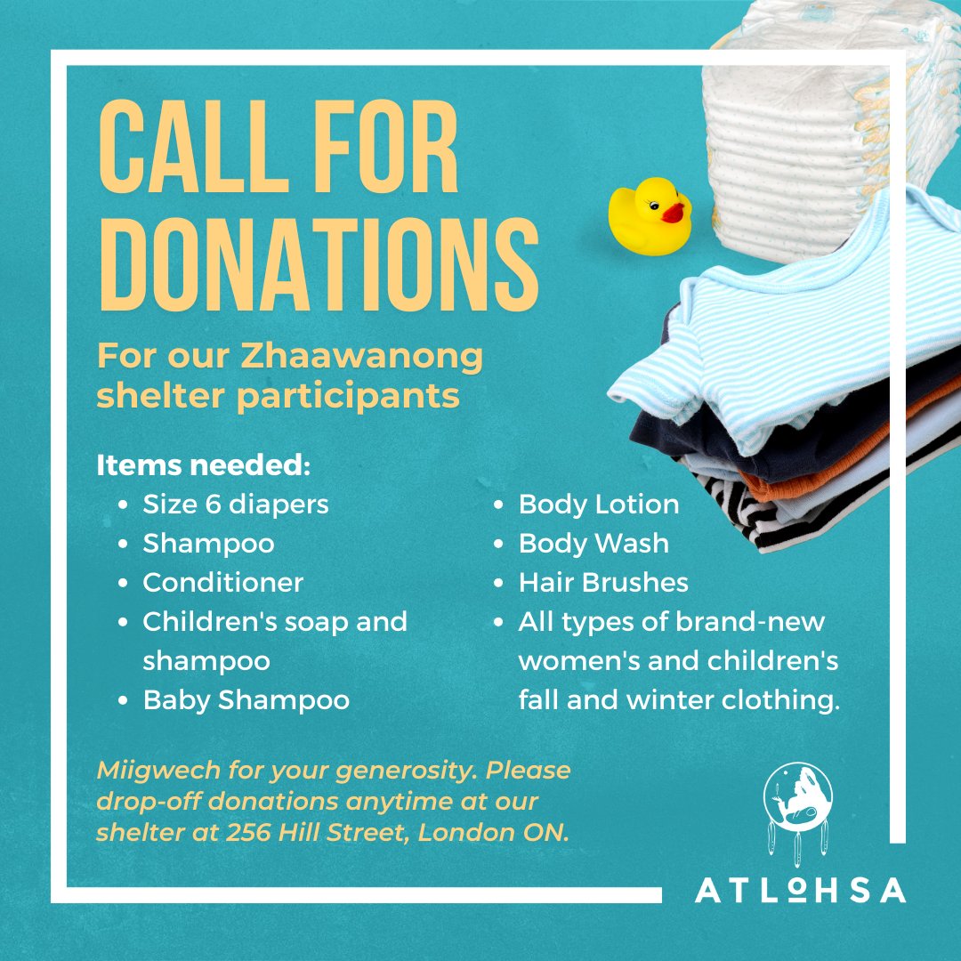 Our shelter participants is in need of the items listed below. Please share this post with colleagues, friends and family. Thank you for your continuous support and generosity! Donations can be dropped off anytime at our shelter at 256 Hill Street, London ON. #donate #ldnont