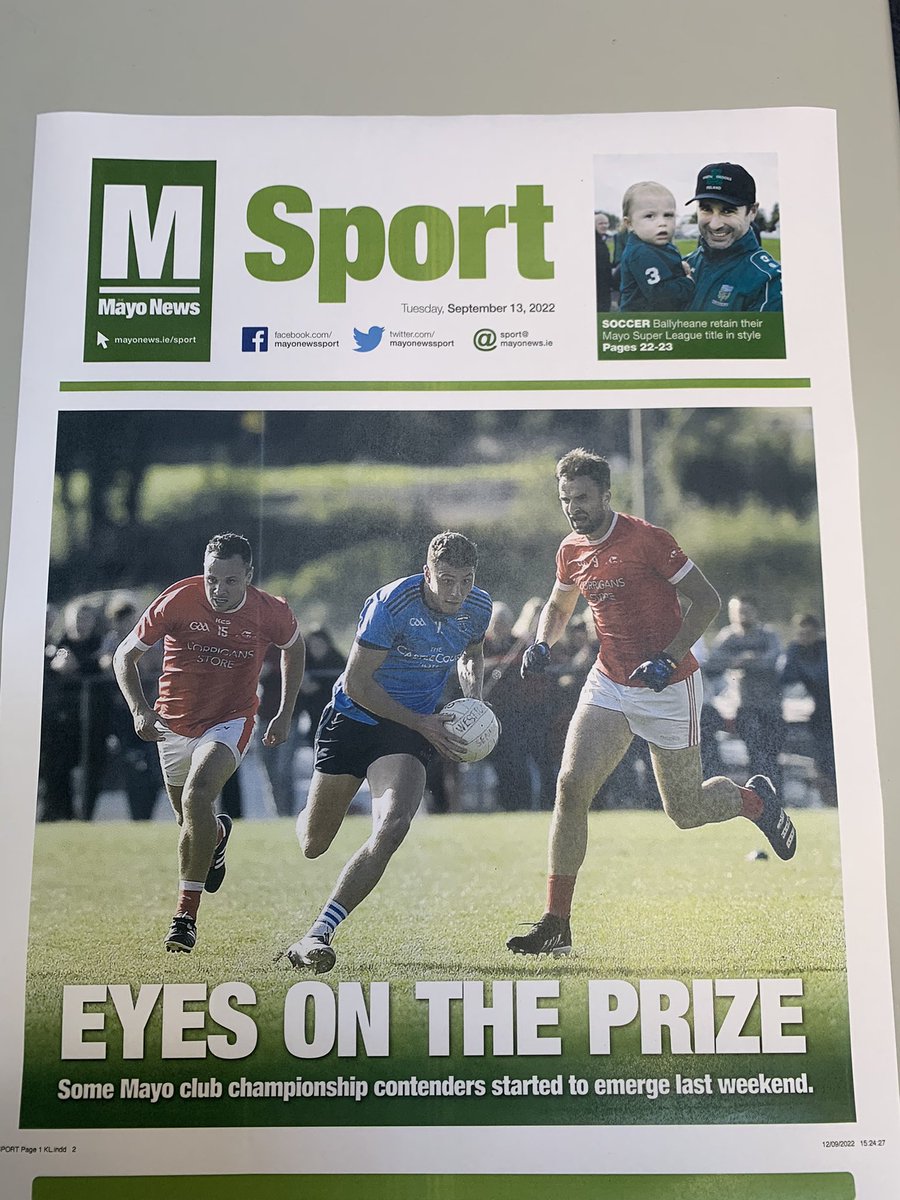 mayonewssport's tweet photo. We’re trying to choose a cover photo for tomorrow’s @mayonewssport section

Retweet for option 1 and like for option 2 

Blanket Mayo club championship coverage outside. Paper out in the morning. 

#mayogaa #GAA https://t.co/16NVEhUQ1R