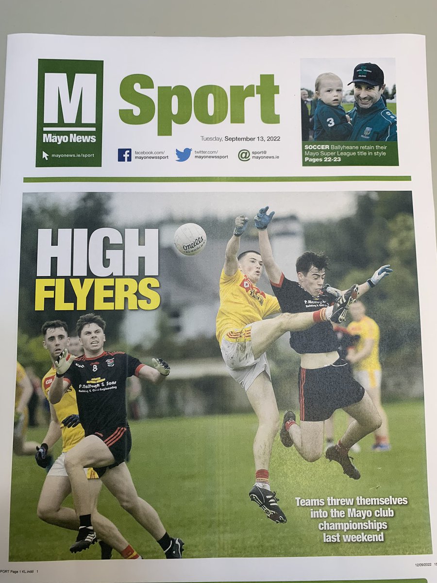 mayonewssport's tweet photo. We’re trying to choose a cover photo for tomorrow’s @mayonewssport section

Retweet for option 1 and like for option 2 

Blanket Mayo club championship coverage outside. Paper out in the morning. 

#mayogaa #GAA https://t.co/16NVEhUQ1R