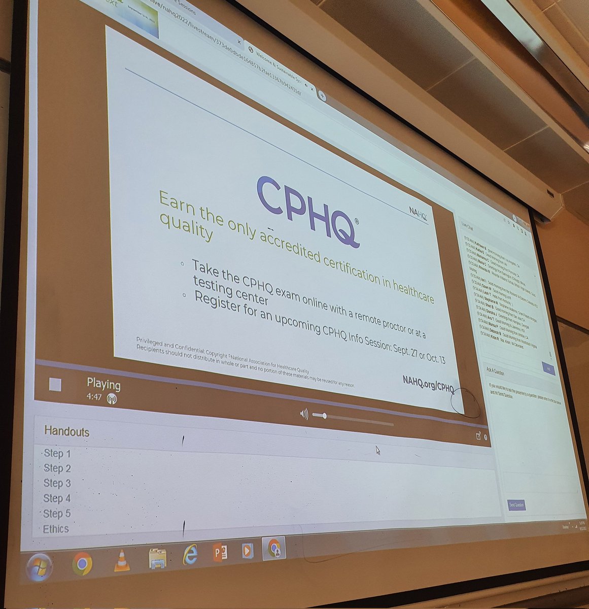 Happening Now! 🥳 <a href="/myNAHQ/">NAHQ</a>
#NAHQNext #CPHQ #Conference