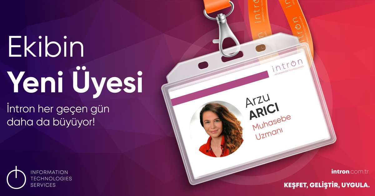 Ekibimizin yeni üyesi, Muhasebe Uzmanı Arzu Arıcı'ya hoş geldin diyor, birlikte imza atacağımız başarılar için sabırsızlanıyoruz.