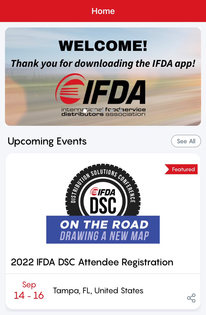 IFDA's tweet photo. Going to DSC this week? Make sure to download IFDA’s Mobile App to maximize your show experience. Use the app to win big prizes in the DSC 500, view the agenda, get speaker info, research exhibitors, and more! Visit the Apple App Store or Google Play and search for “IFDA Mobile.” https://t.co/3G3zOoycQ0