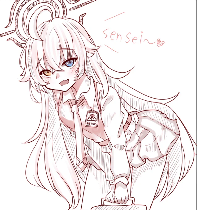 #ブルーアーカイブ  BlueArchive  hoshino 小鳥遊ホシノ, sensei~