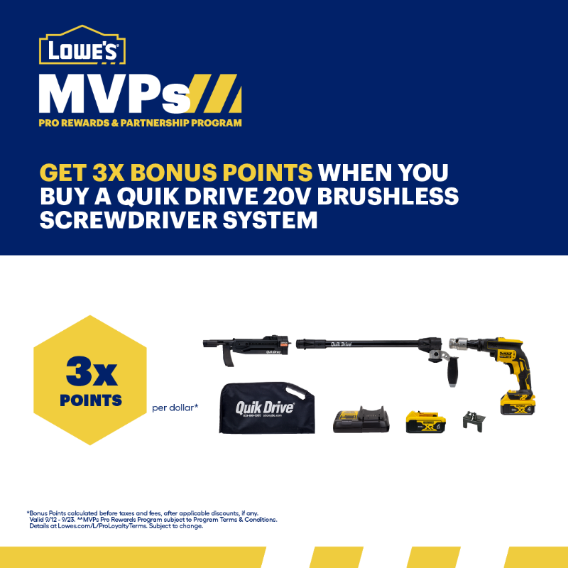 Lowes's tweet photo. Become a Lowe's MVP today and earn points on select products and accessories.
