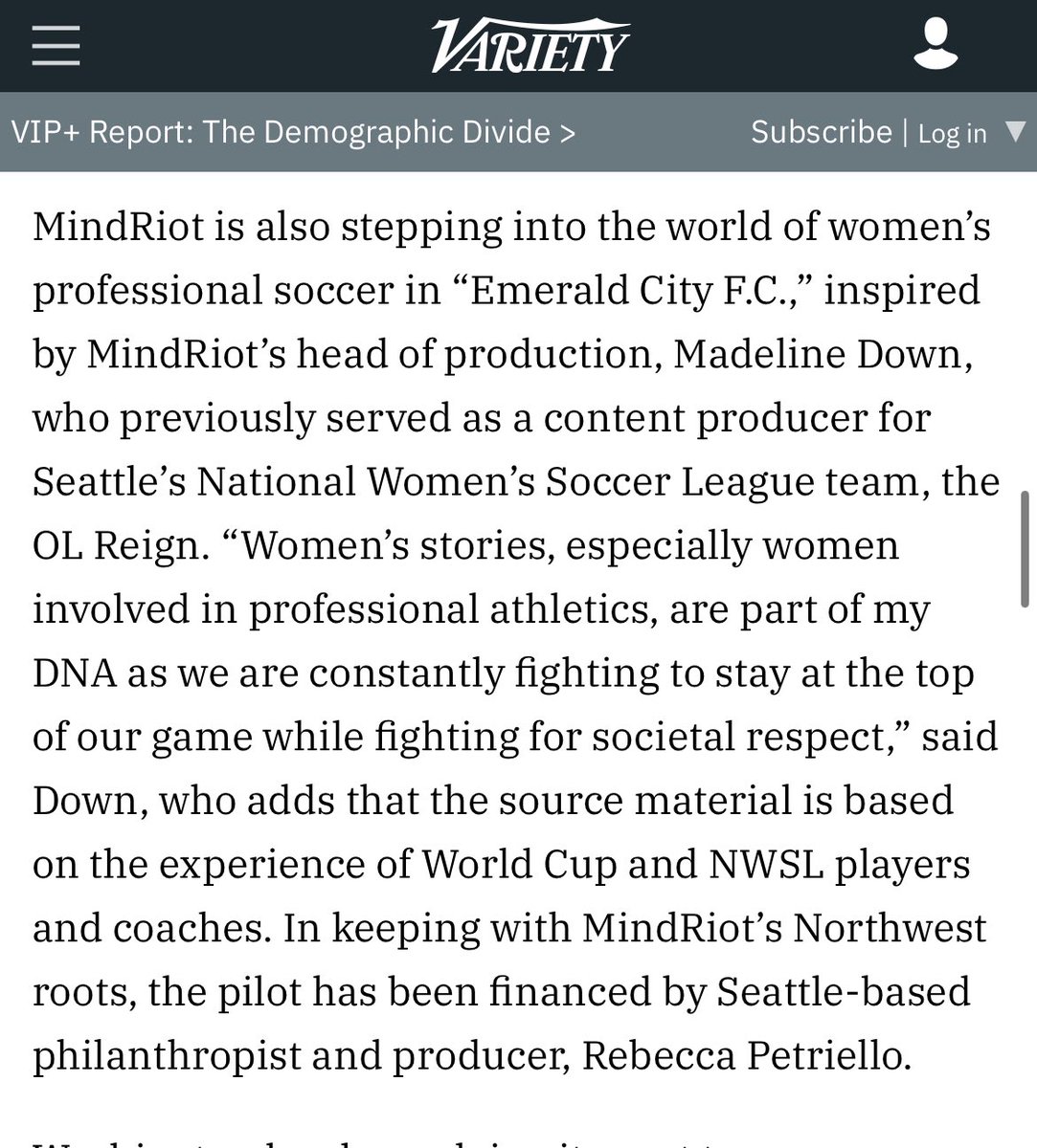 madeline_down's tweet photo. Ted Lasso…but make it ✨the gals✨. Thank you @Variety for pushing a dream that’s been living in my head out to the world. ECFC, LFG 💪🏻 https://t.co/iRHwcPiQH2 https://t.co/2KffjJjQAf