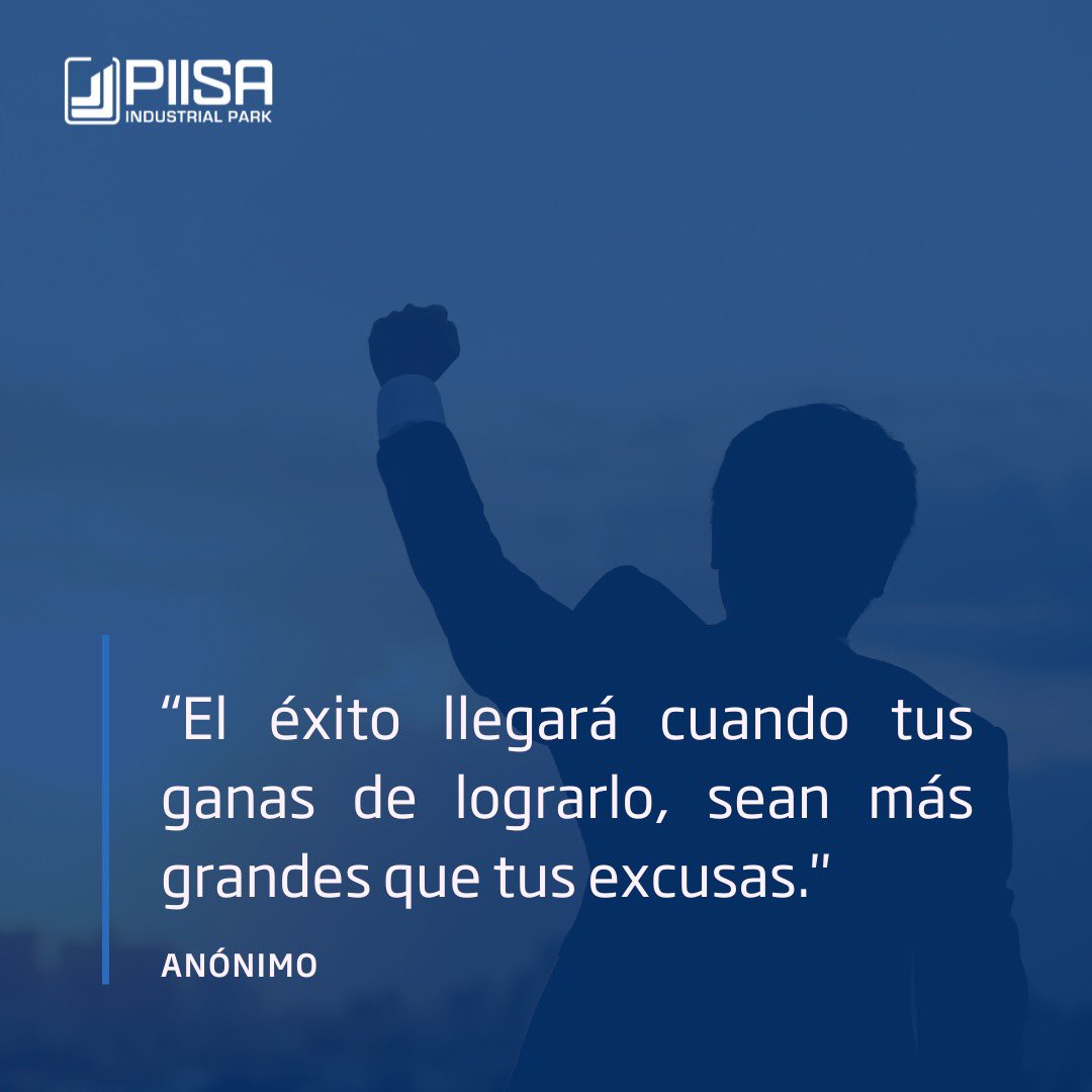 piisard's tweet photo. #Frase del día☀️

Las personas que realmente desean alcanzar el éxito, siempre encuentran la manera de lograrlo, no pongas excusas, sigue luchando y persigue tus sueños.

#Quote #PIISA #Piisaindustrialpark #DR #Freezone #sueños #éxito #excusas https://t.co/5w31udfK6a