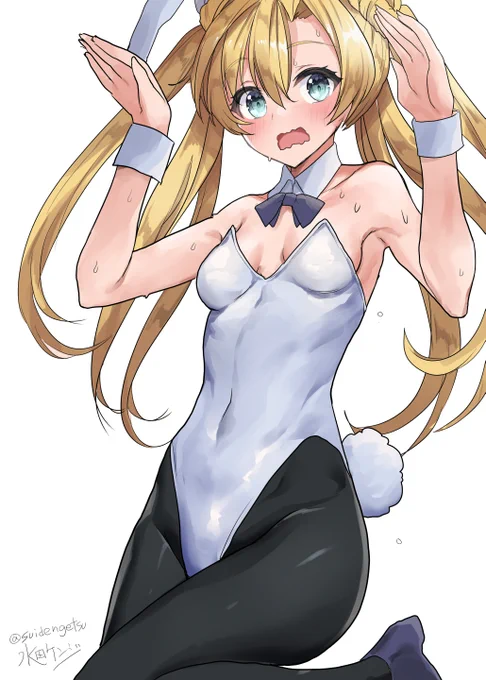 白バニー阿武隈ちゃん#艦これ版深夜の真剣お絵描き60分一本勝負#艦これ版真剣お絵描き60分一本勝負_202209121.5ドロ 