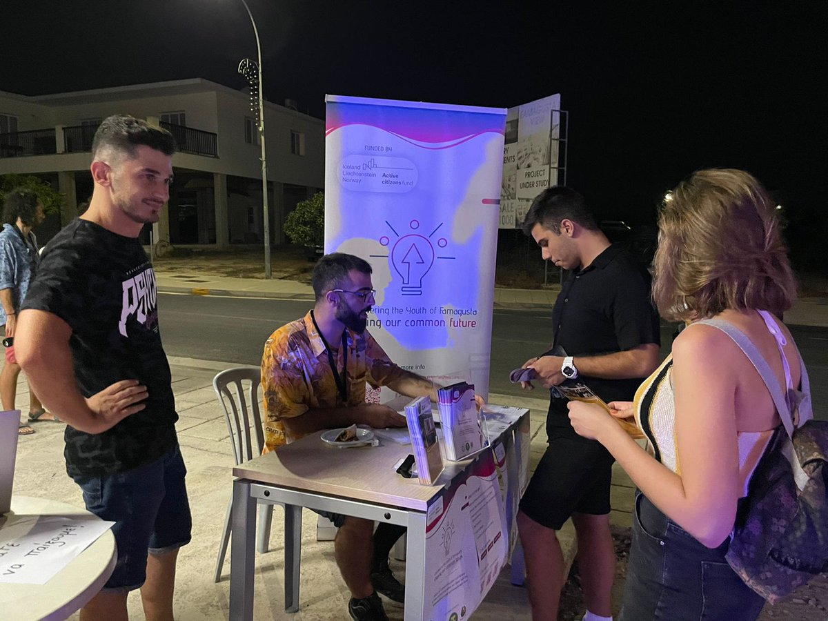 EmpowercyP's tweet photo. Empowering the Youth of Famagusta is starting strong! 🥳
👉During the past days, we had the opportunity to inform dozens of young people regarding the project’s objectives and upcoming events. 
🌈Stay tuned as more details of the project become available. https://t.co/5beBvBFP9z