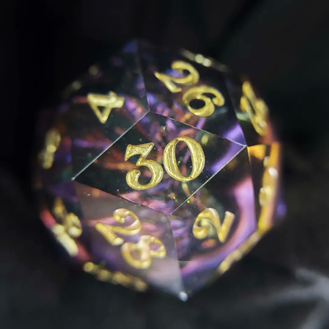 242_dice's tweet photo. AMETHYST GEODE - Between the spectacular colourshift & the unique texture inside, this sharp-edge d30 will have you (& your party!) staring all session long. π
This d30 is available right now on my website! π
#242dice #handmadedice #d30 #dcc #dccdice #dice https://t.co/vFS7ajC2kK