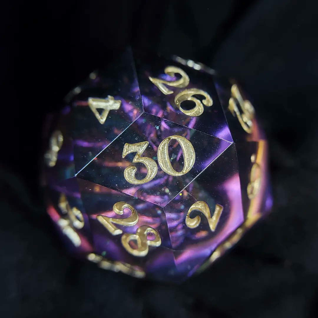242_dice's tweet photo. AMETHYST GEODE - Between the spectacular colourshift & the unique texture inside, this sharp-edge d30 will have you (& your party!) staring all session long. π
This d30 is available right now on my website! π
#242dice #handmadedice #d30 #dcc #dccdice #dice https://t.co/vFS7ajC2kK